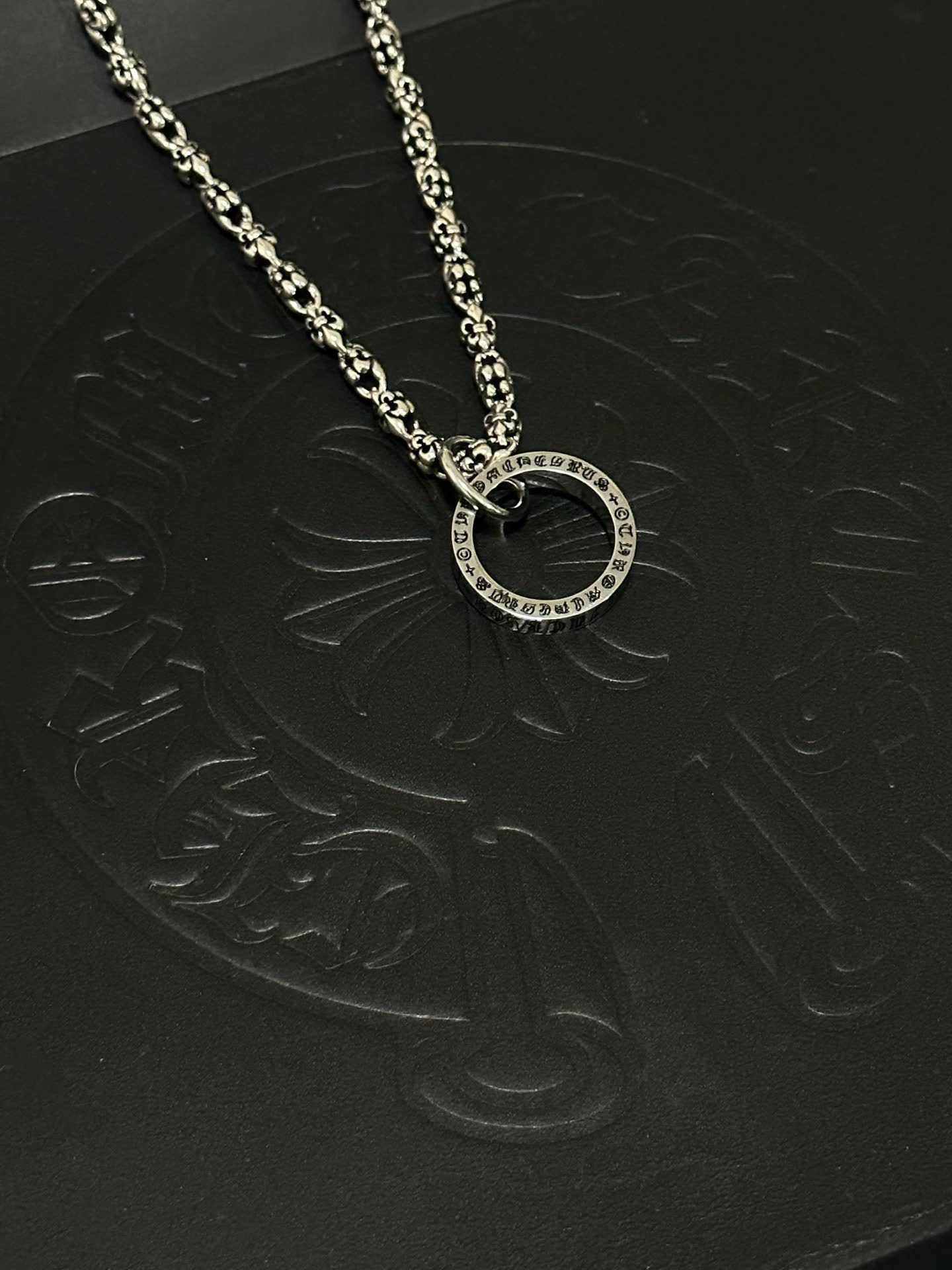 Chrome Hearts Sterling Silver Fleur-de-lis Chain Necklace